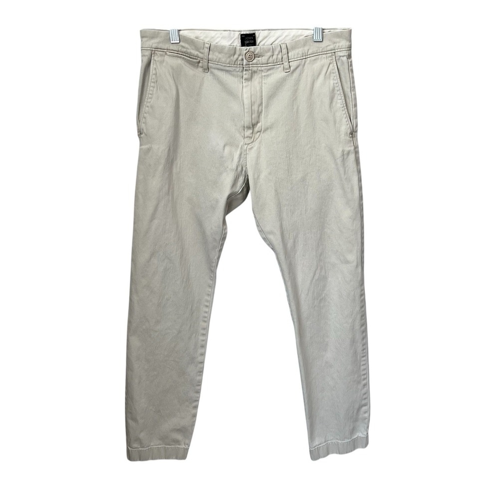 J CREW Stretch Re-Imagined 484‎ Slim Chino Trousers Beige Mens Size 31x30 (READ)